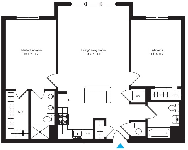 207 - bc09 2 Bed/2 Bath