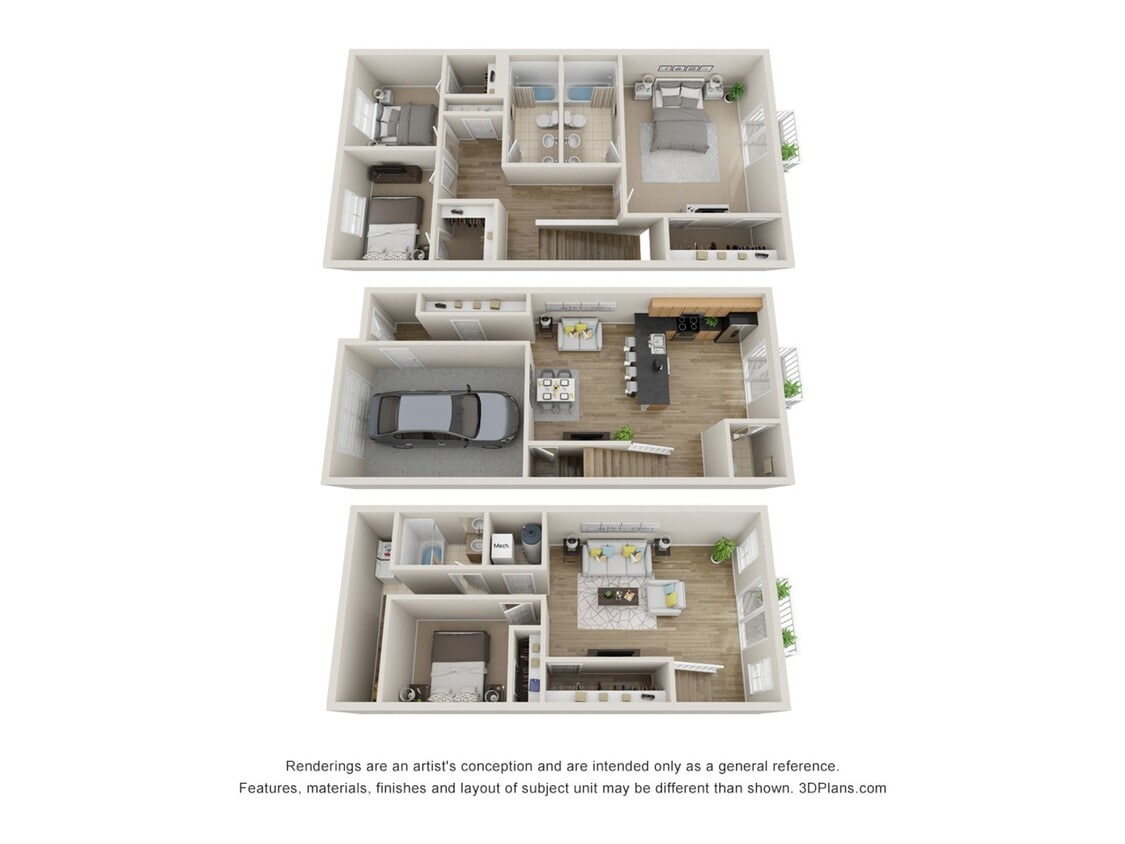 Floor Plan - 3 bed 3.5 bath 2700 sqft w/ bonus room 