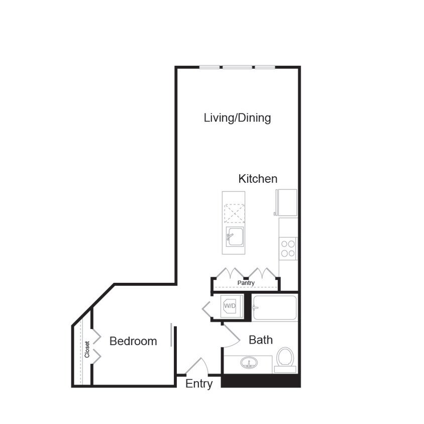 Floor Plan - S1.4-Open One Bedroom