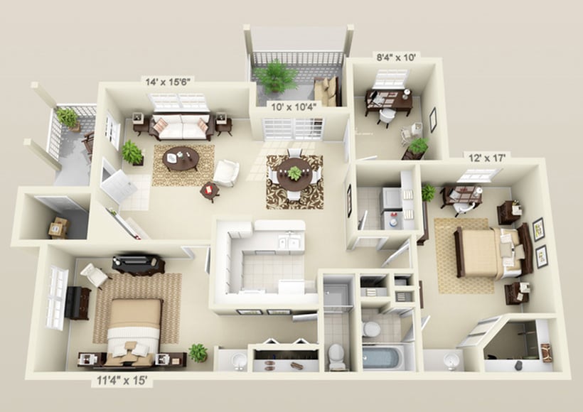 2 Bedroom With Den - 2b Luxe