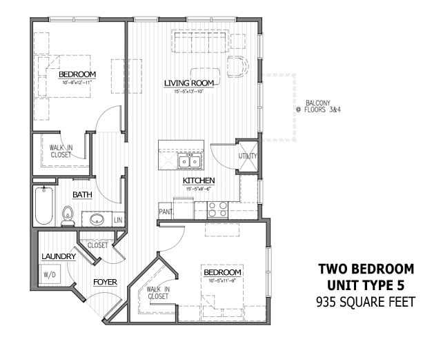 Floor Plan - Two Bedroom