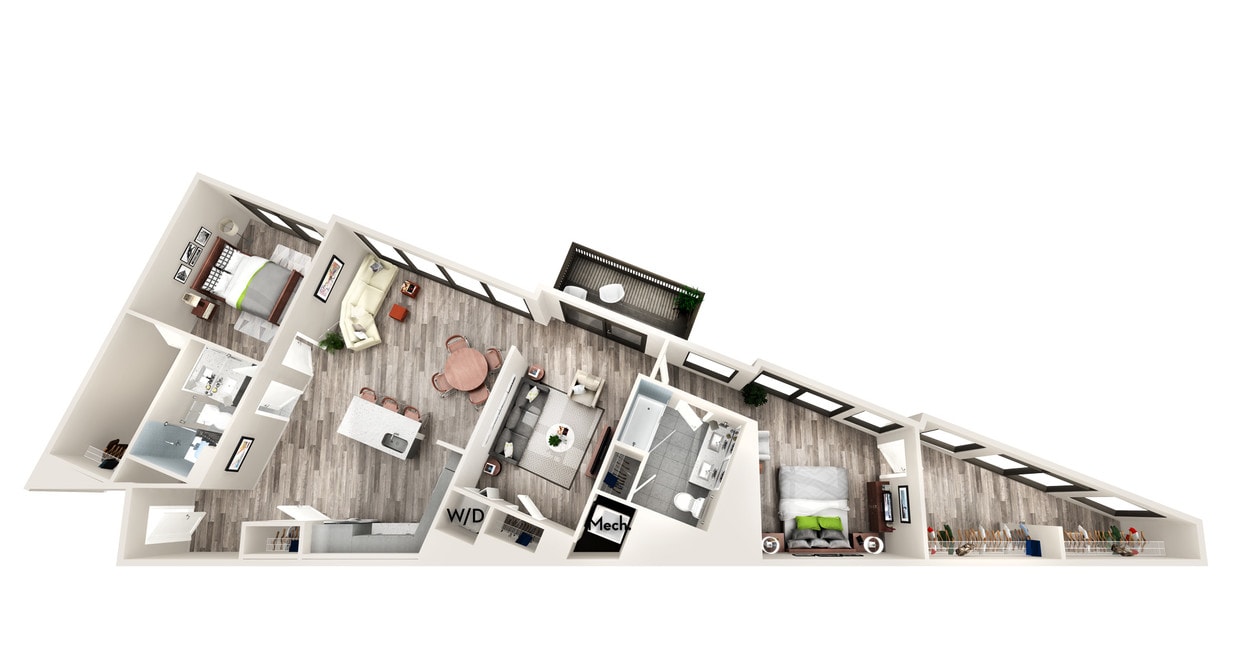 Floor Plan - AZC10 2 BEDROOM AND 2 BATH LARGE