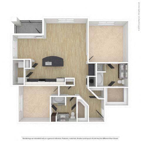 Floor Plan - Two-Bedroom (B3)