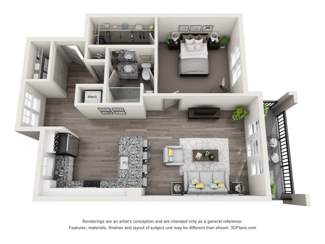 Haven on Tucker_A4a.jpg - A4 - One Bedroom, One Bathroom