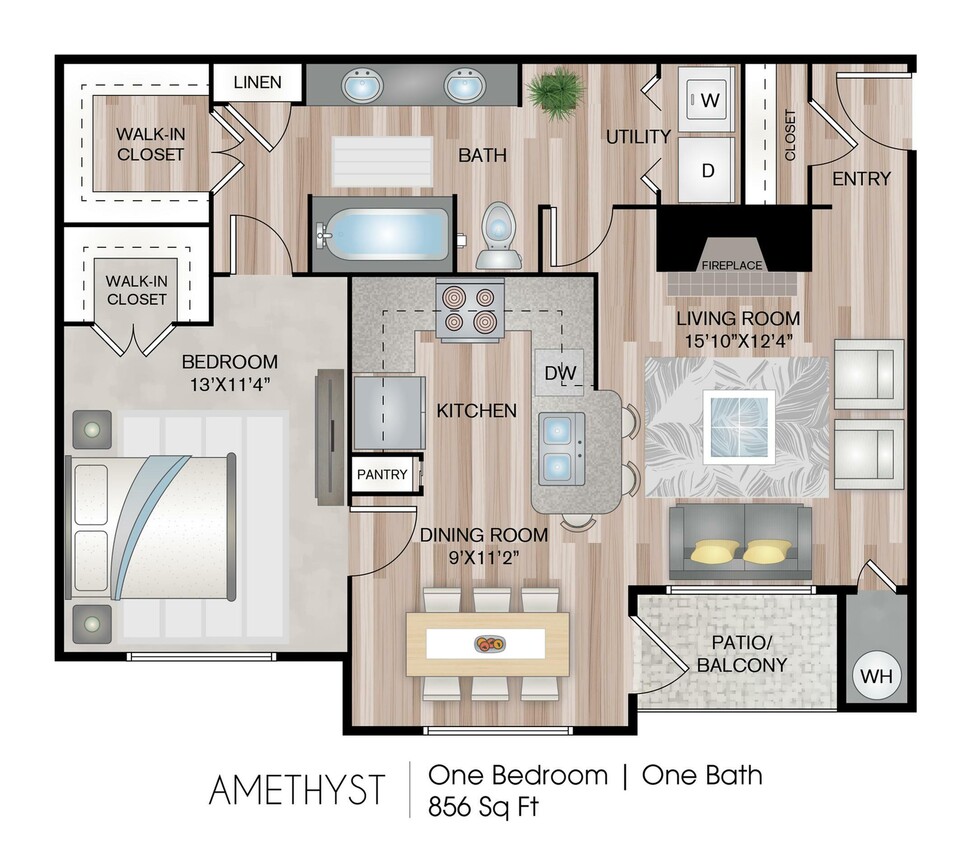 856 Square Feet - Amethyst