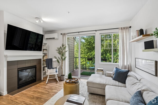 3BR, 2.5BA - 1,206SF - Living Room - Maison Soleil