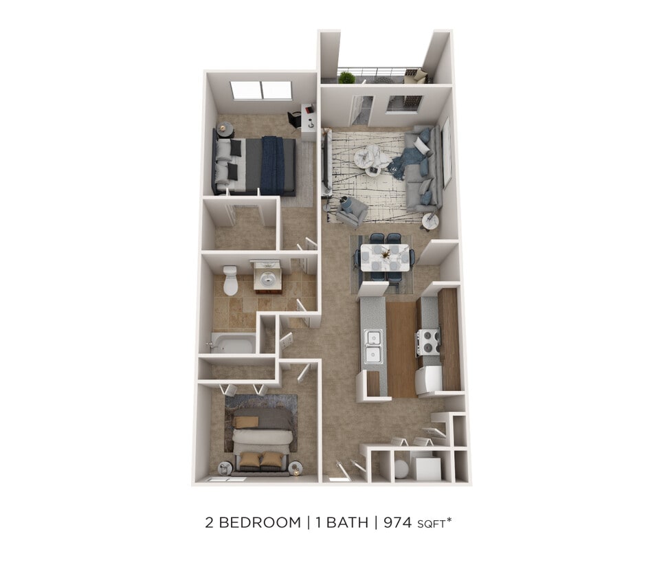 Floor Plan - Two Bedroom