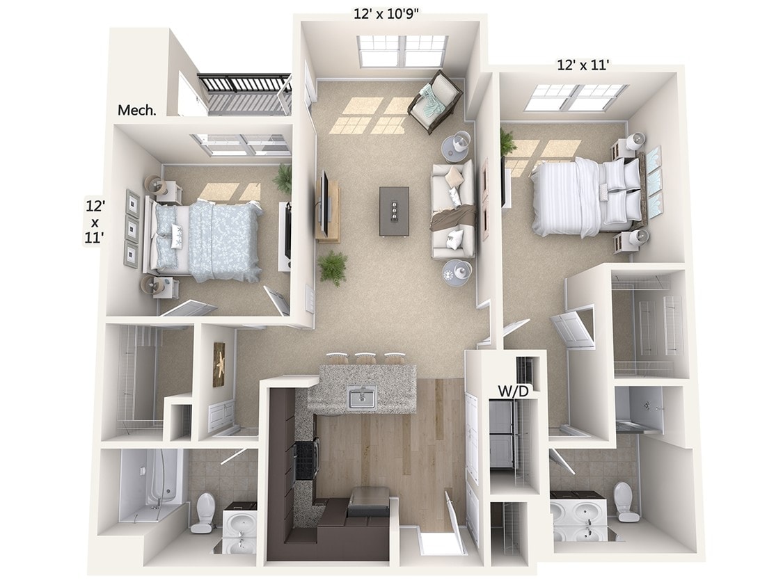 Floor Plan - B2-1115sq-Stainless