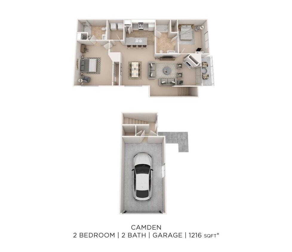 Floor Plan - Camden w/ Garage - Upper Level