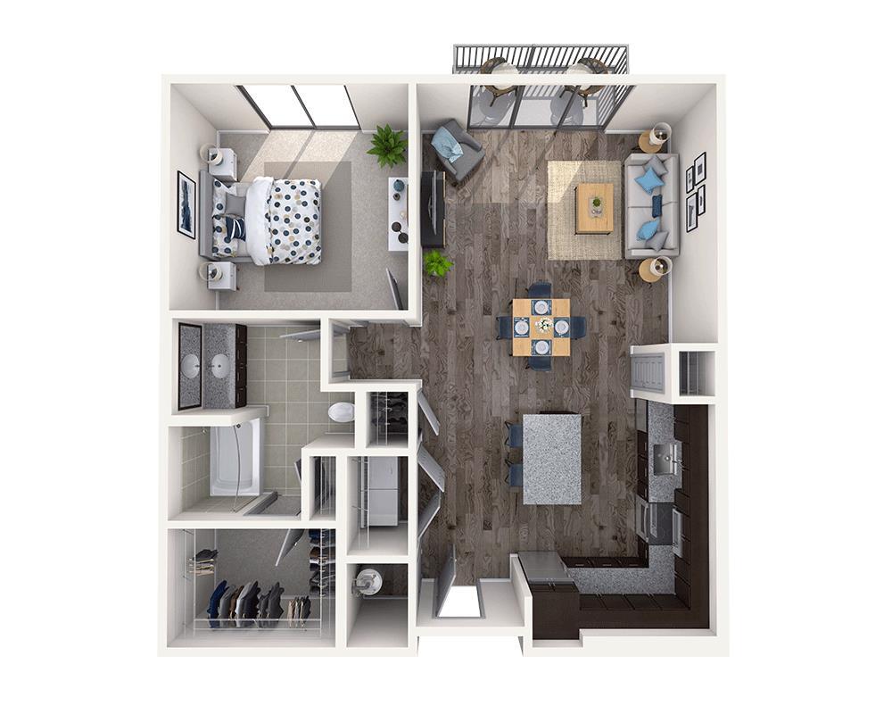 Floor Plan - One Bedroom A1L