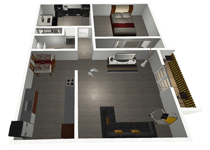 Floor Plan - 2 Bedroom West