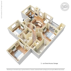 3BR/2BA - 3 Bed 2 Bath 1442 SqFt (1340 Net)