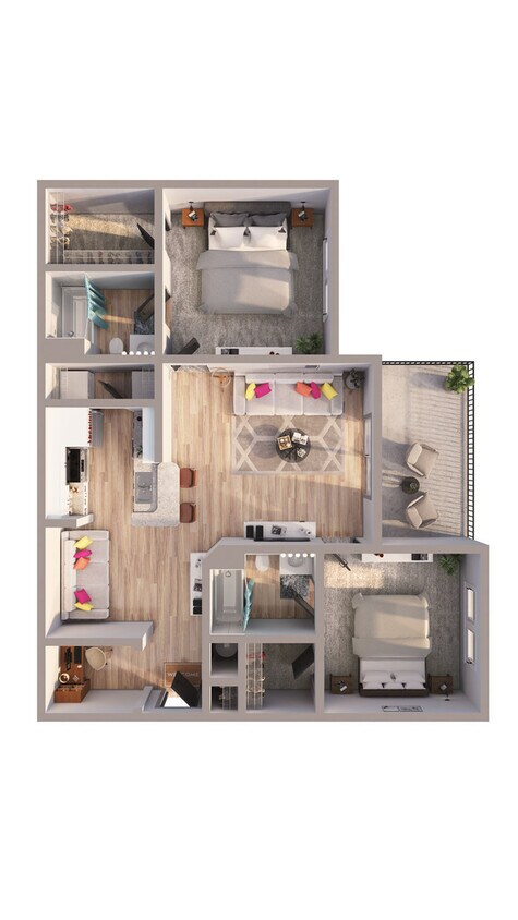 C195540_ArborPlace_3DFP_2B2B_B1_TheAmsterdam_1105sqft - B1-LC