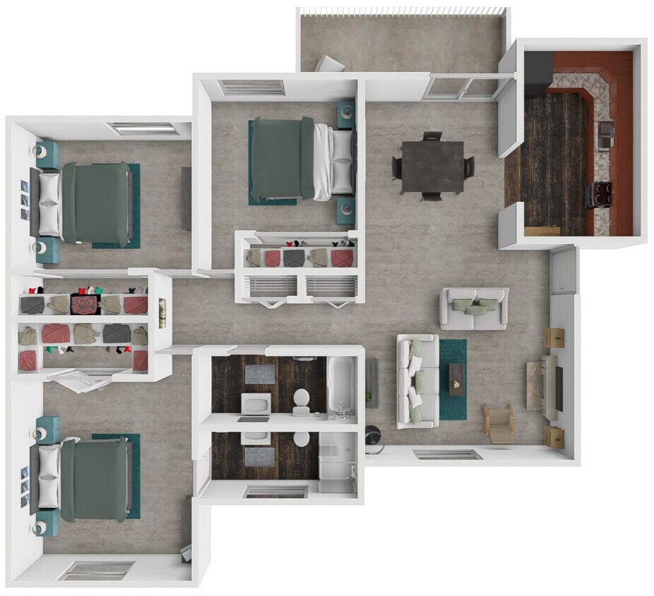 Floor Plan - Presidential- 3Bed 2Bath