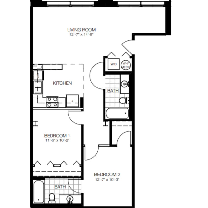 Floor Plan - UNIT 606B