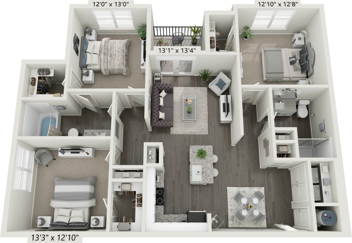 Evolve North Shore_3_0_Standard.jpg - 3x2 NS - Three Bedroom, Two Bathroom
