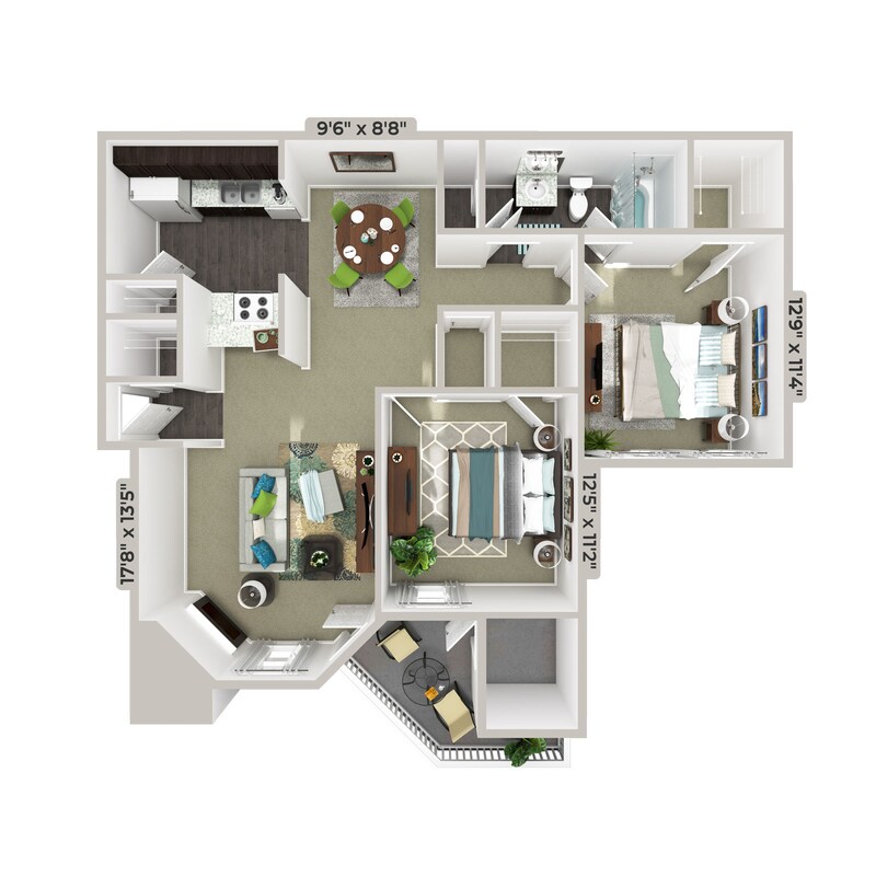 Floor Plan - B1 - Mulberry