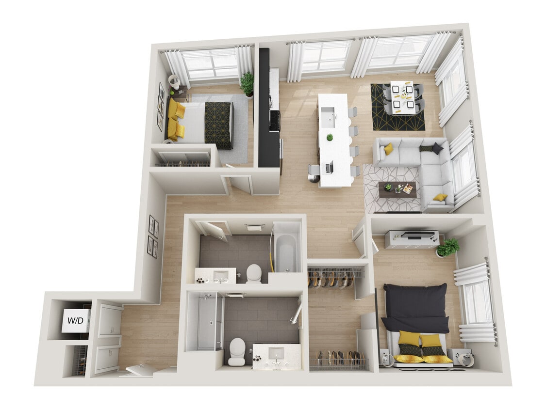 Floor Plan - 2x2 A - MFTE