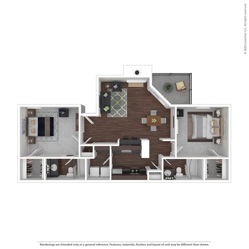 Floor Plan - 2 Bed / 2 Bath