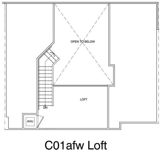 Floor Plan - 2 Bedroom + Loft, 2 Bath 1251 SF C1L.4