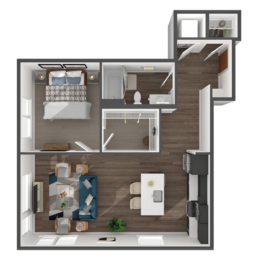 Floor Plan - 1 Bed/1 Bath-B1.1