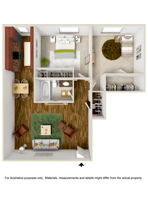 Floor Plan - 2 Bedroom or 2 Bedroom with Loft