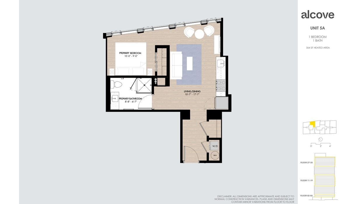 Floor Plan - Alcove One Bedroom 05 Tiers 1& 3
