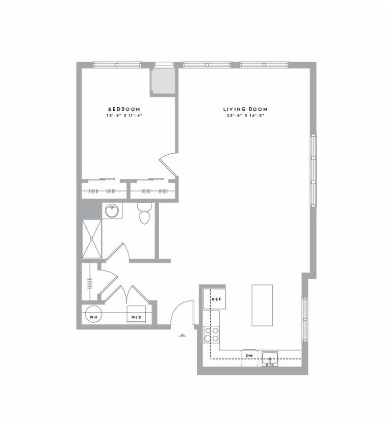 A1B9 floor plan Harrison Yards - A1B9
