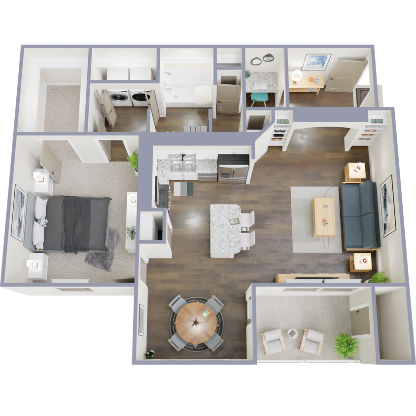 Antigua830_Overhead_HiRes.png - 1 Bed x 1 Bath