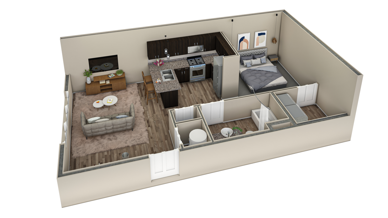 Floor Plan - Studio Haven Courtyard