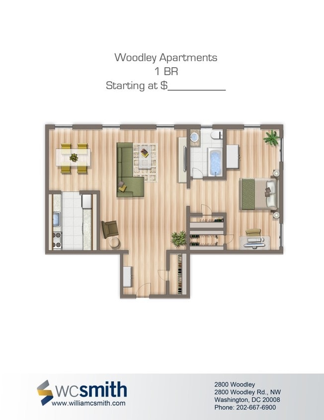 1BR/1BA - 1 Bedroom B