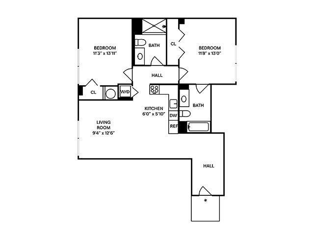 Floor Plan - B2 Furnished