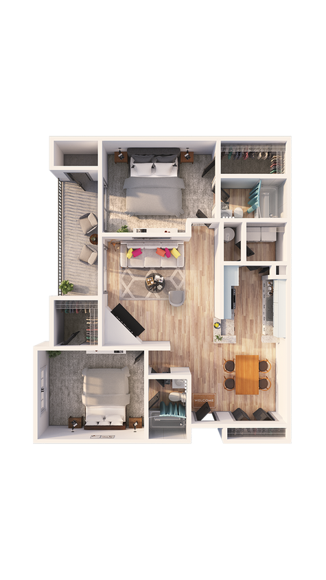 Ridge at Roper Mountain - B2BR1 Floor Plan - B2B