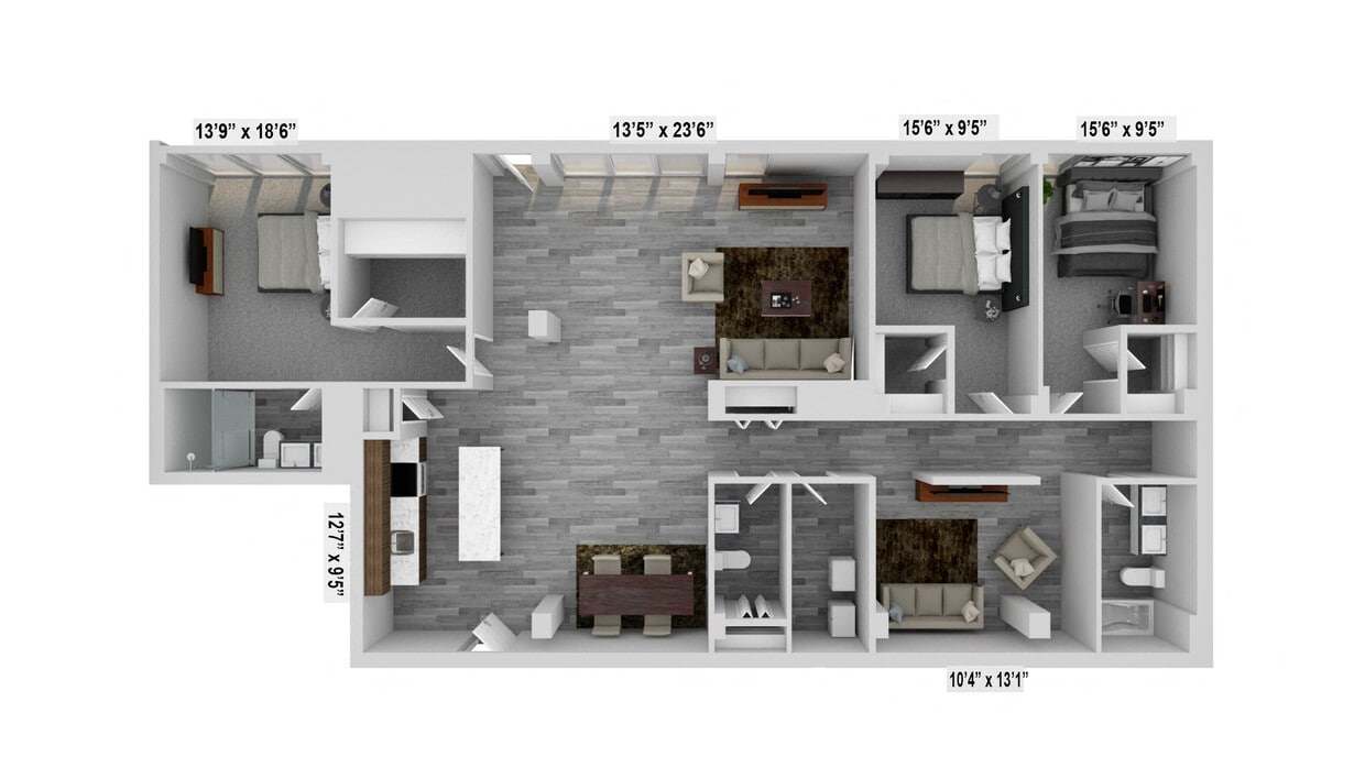 Floor Plan - 3 Bed Townhouse Deluxe