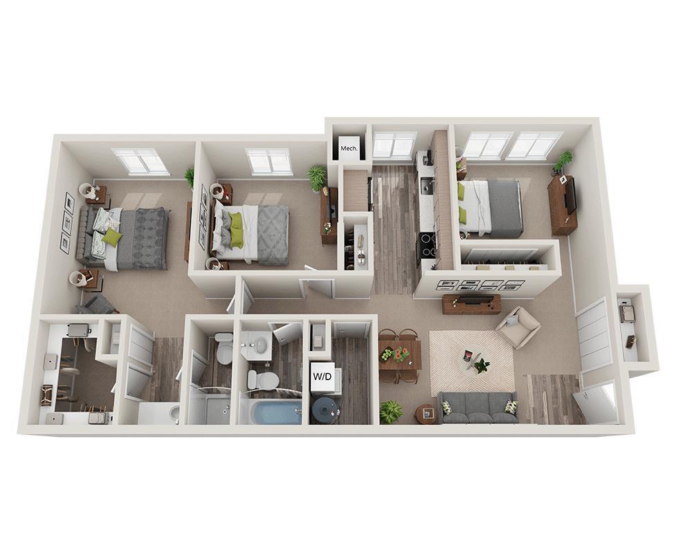 Floor Plan - Two Bedroom B2-D