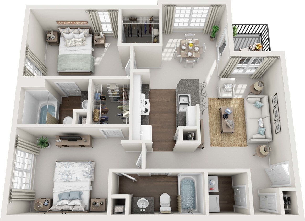 Plaza at Westchase - B3 - 2 Beds - 2 Baths - 1099 Sq. ft. - B3