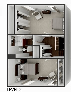 Floor Plan - 2 Bedroom 1.5 Bath 1568 sq ft
