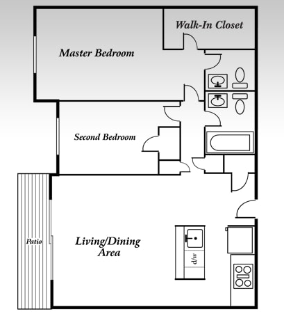 2BR/1.5BA - Two Bedroom