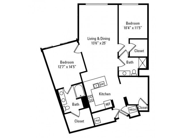 2 Bedroom - 2 Bathroom with Den - Harvard (2 Bedroom & 2 Bathroom)