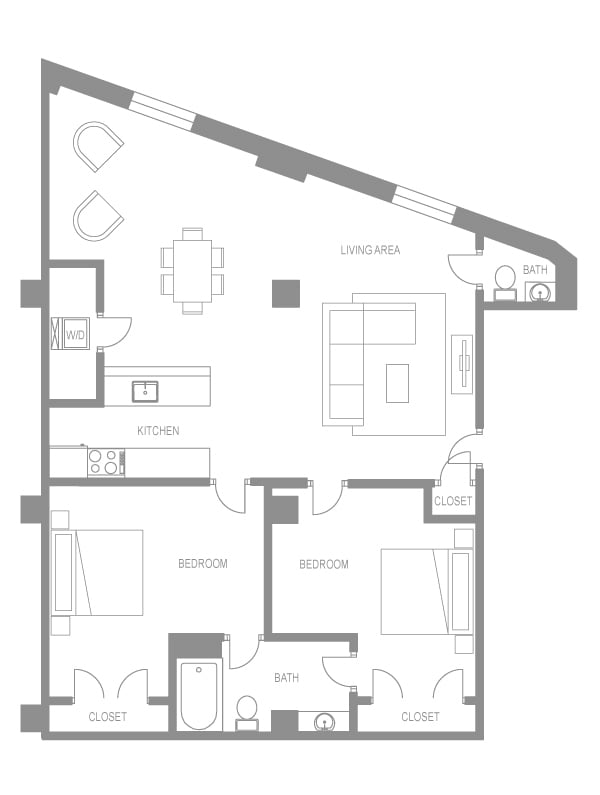 Floor Plan - Montesino Two Bedroom D