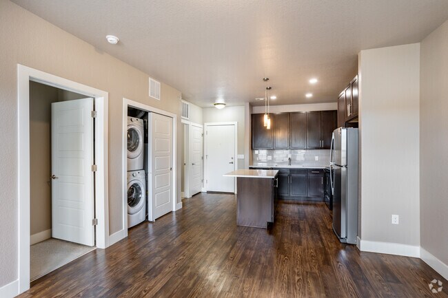 Jade - Living Room / Kitchen - Basecamp at West 8th