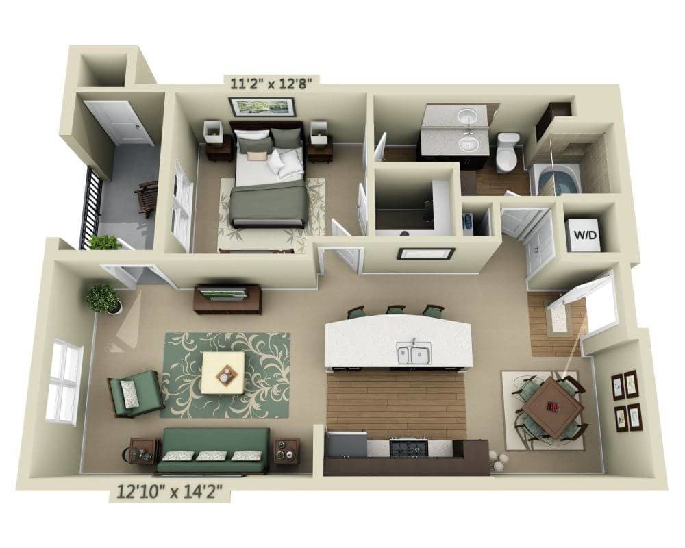 Floor Plan - One Bedroom A1G-MMR