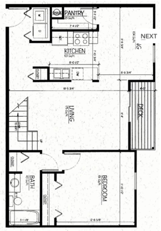 1BR/1BA - 1 Bed, 1 Bath Loft - 886 sq ft