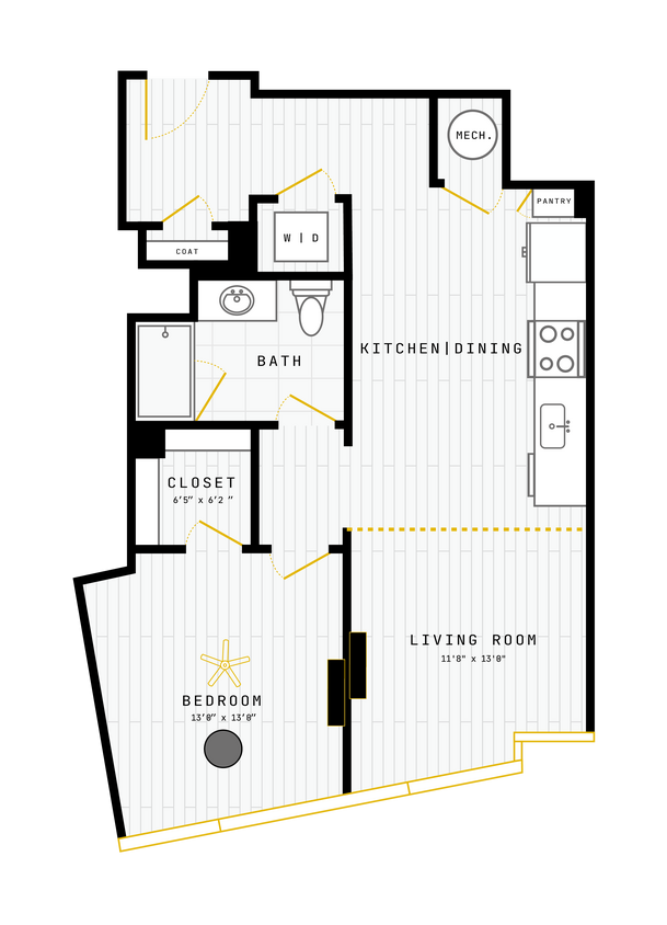 Floor Plan - 1 Bed/1 Bath-1BR-12