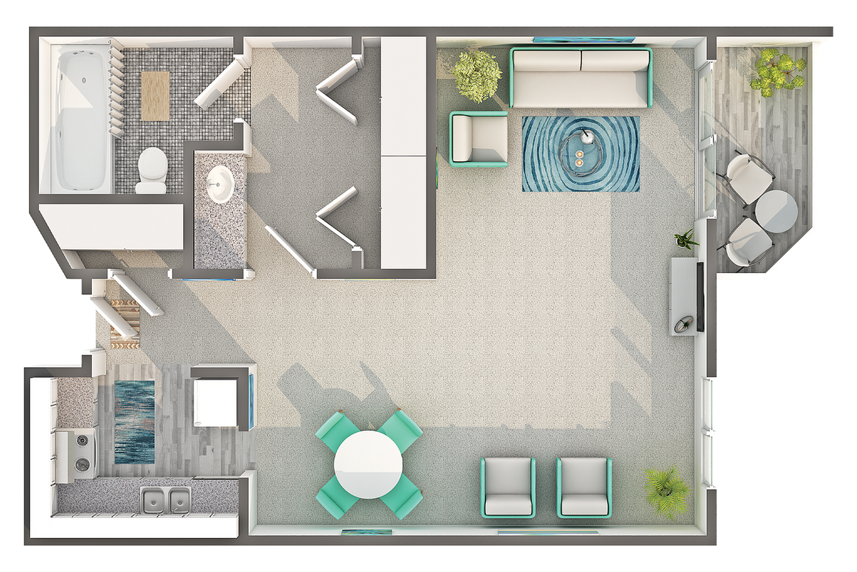 Amhurst | Studio Floorplan - Amhurst