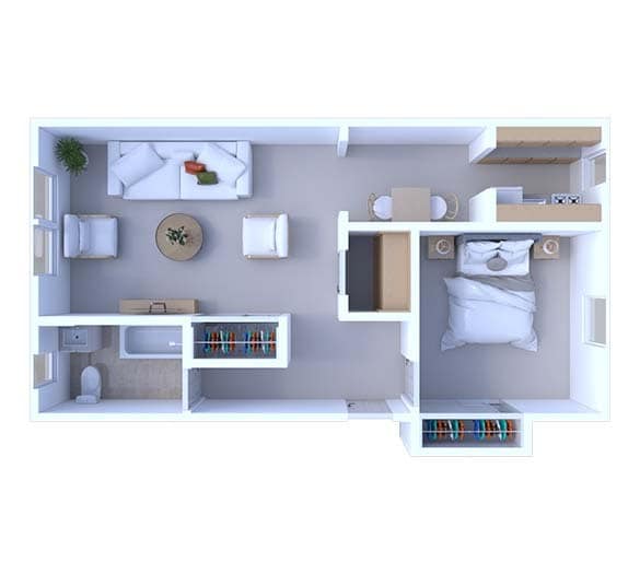 Floor Plan - 1 Bedroom Floor Plan A1