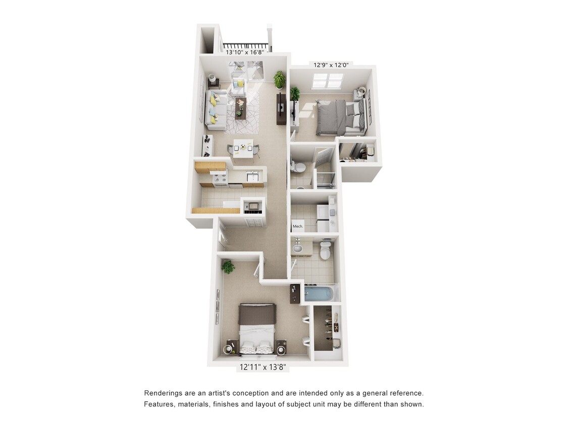 Floor Plan - Two Bedroom - Alexander