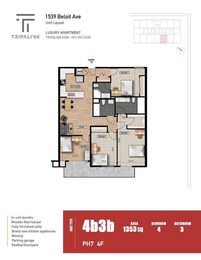 Floor Plan - Unit PH7