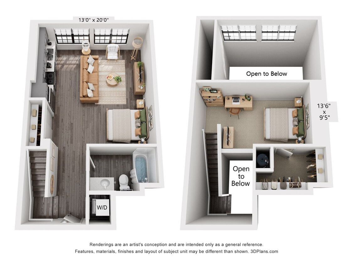 Studio w/ Loft | 809 sqft - Studio w/ Loft | 809 sqft
