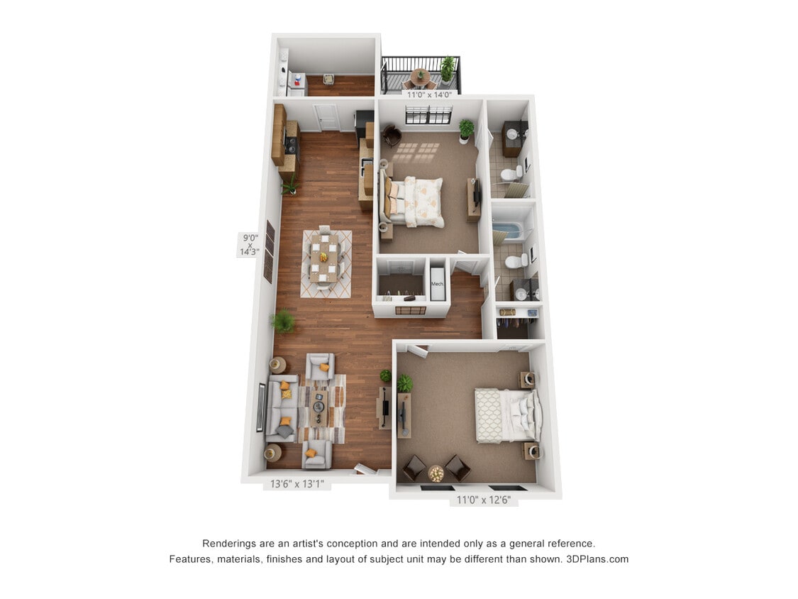 Floor Plan - 2 bedroom